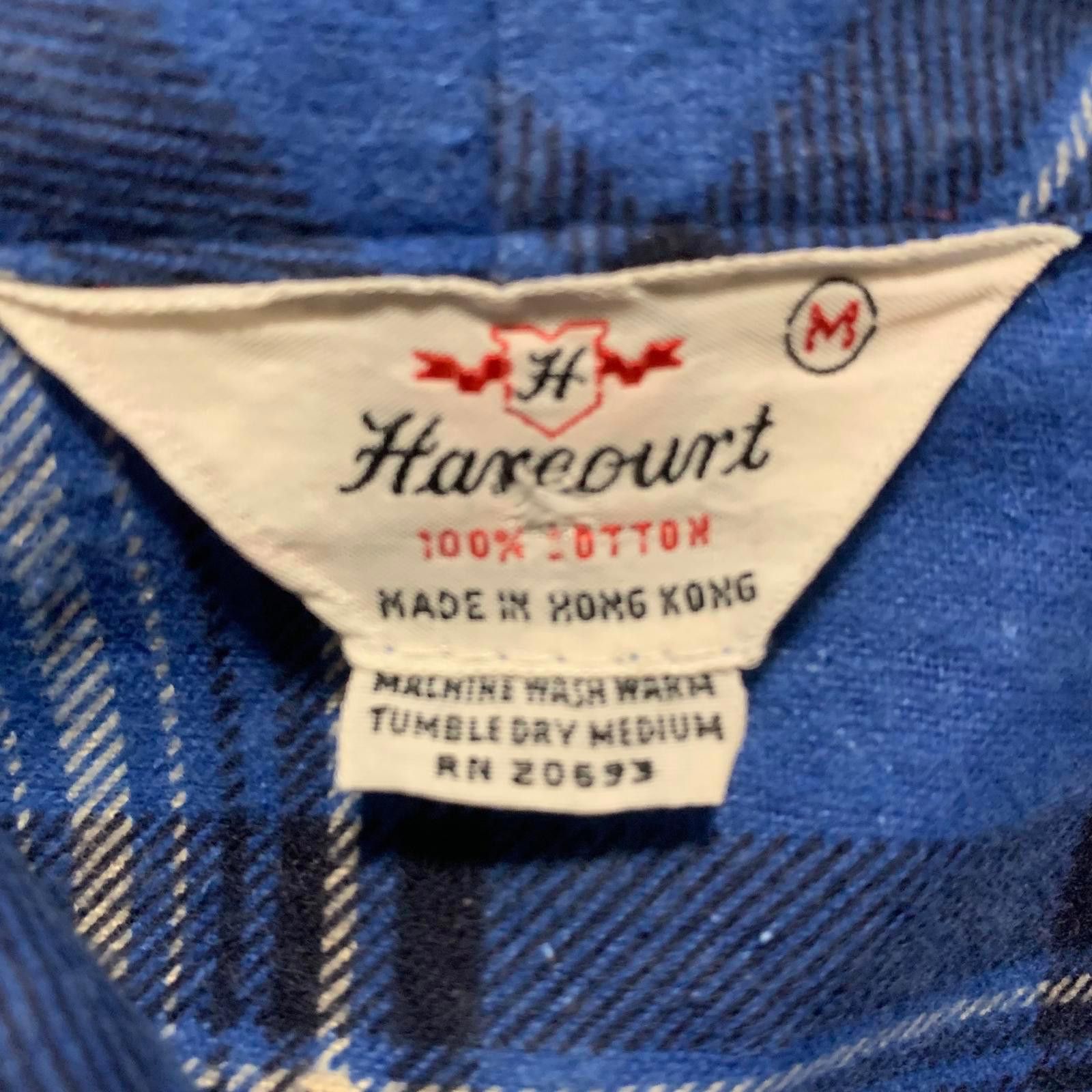 Other VTG 90s Harecourt Men's M Blue Plaid Cotton Robe with Belt Size ONE SIZE - 6 Thumbnail
