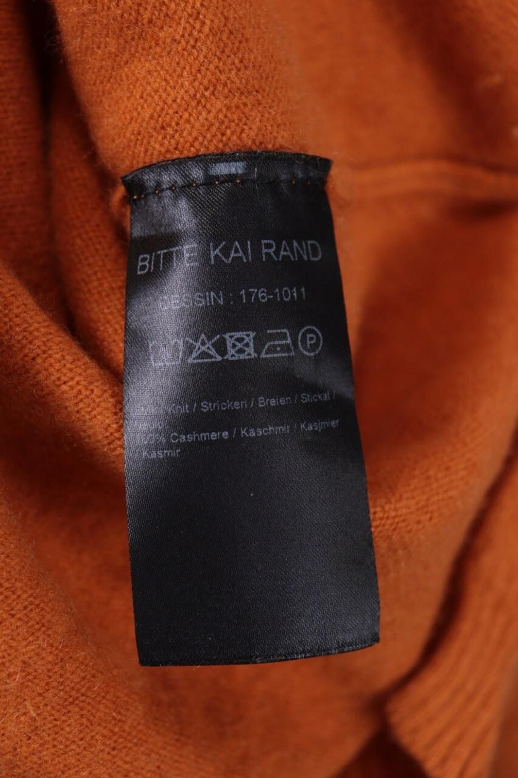 Designer Bitte Kai Rand Orange Cashmere Knit Relaxed Sweater Size L Size L / US 10 / IT 46 - 12 Thumbnail