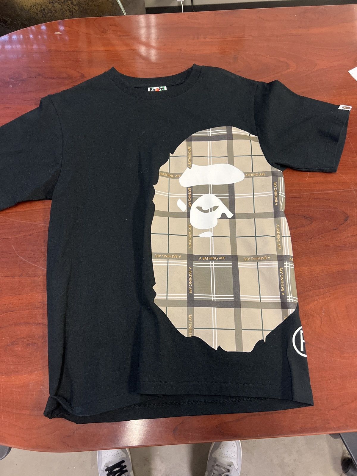 BAPE Check Big Ape Head hot Tee