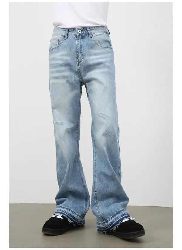 Japanese Brand Eri High street men's loose straight versatile flared jeans Size US 32 / EU 48 - 2 Thumbnail