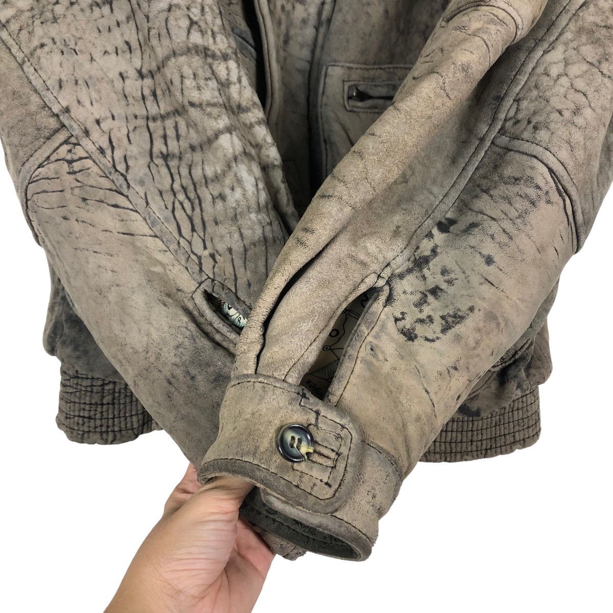 Vintage 🔥Vintage Fly Leather Jacket Bomber Map Lining Military Size US M / EU 48-50 / 2 - 15 Thumbnail