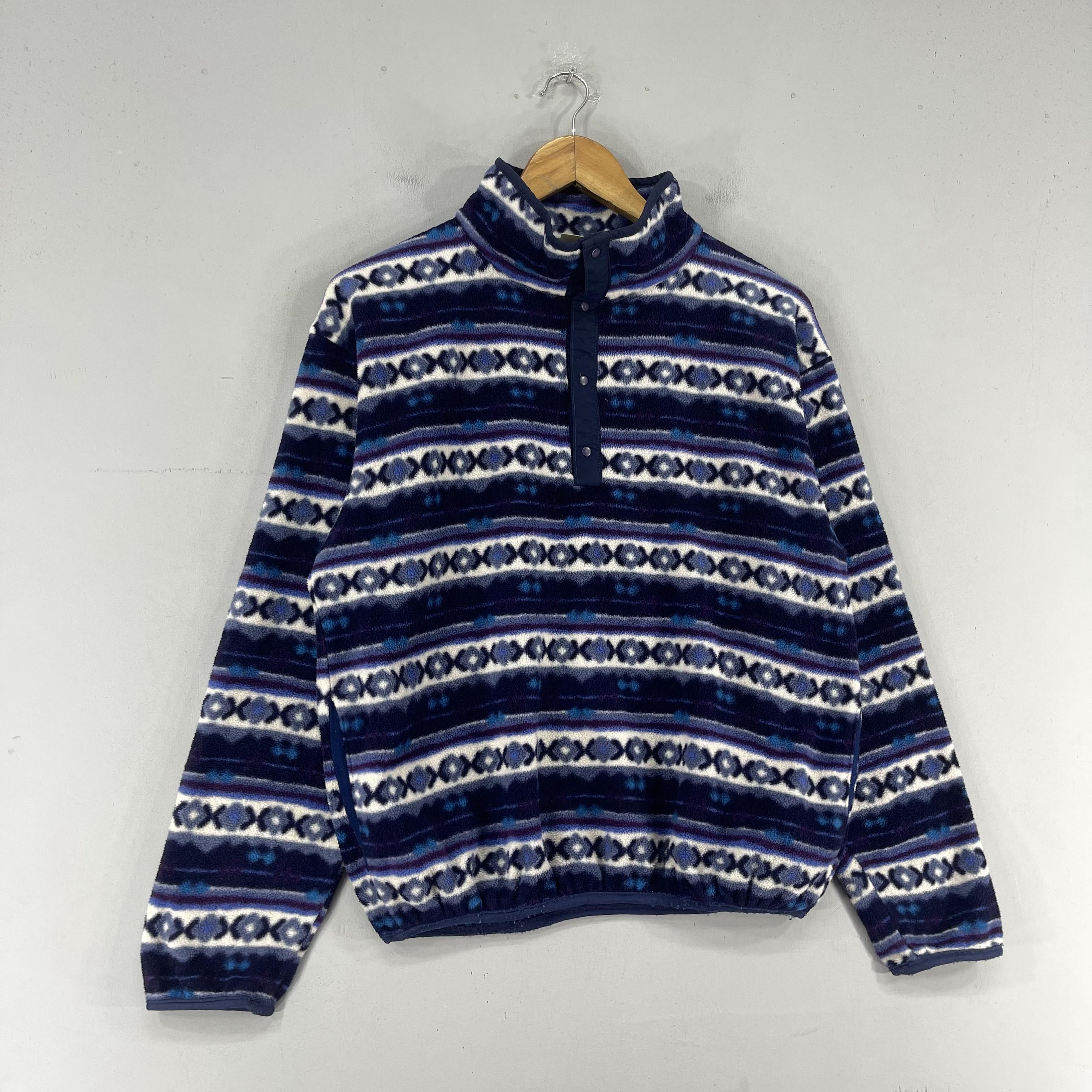 L.L. Bean × Vintage Vintage LL BEAN Tribal Native Pattern Button Up Fleece Size S / US 4 / IT 40 - 3 Thumbnail