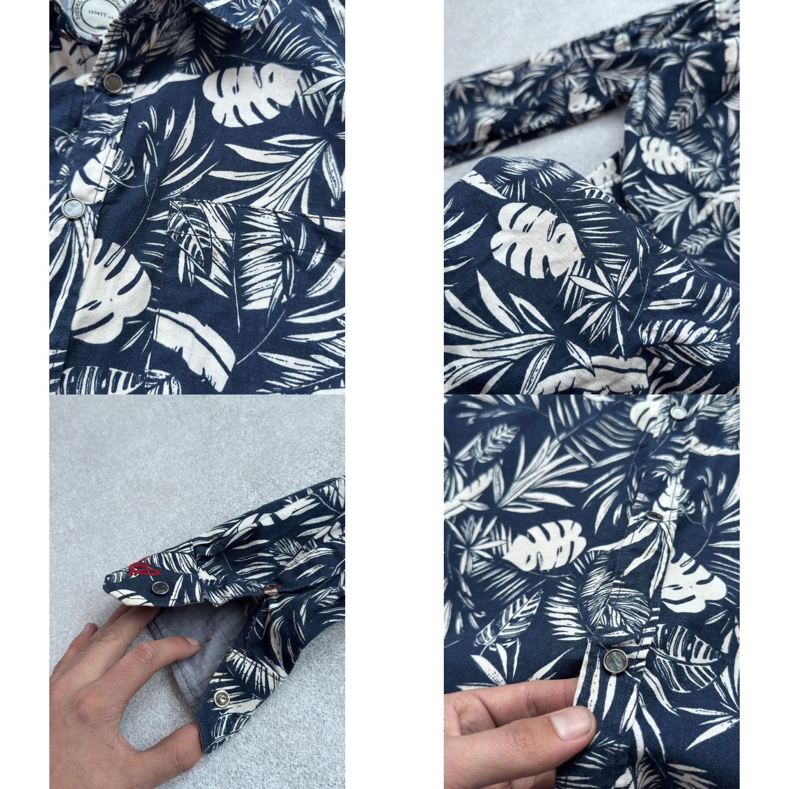 Diesel VINTAGE Diesel Button-Up Shirt Mens L Blue Hawaii Print OverShirt Y2K Size US L / EU 52-54 / 3 - 8 Thumbnail