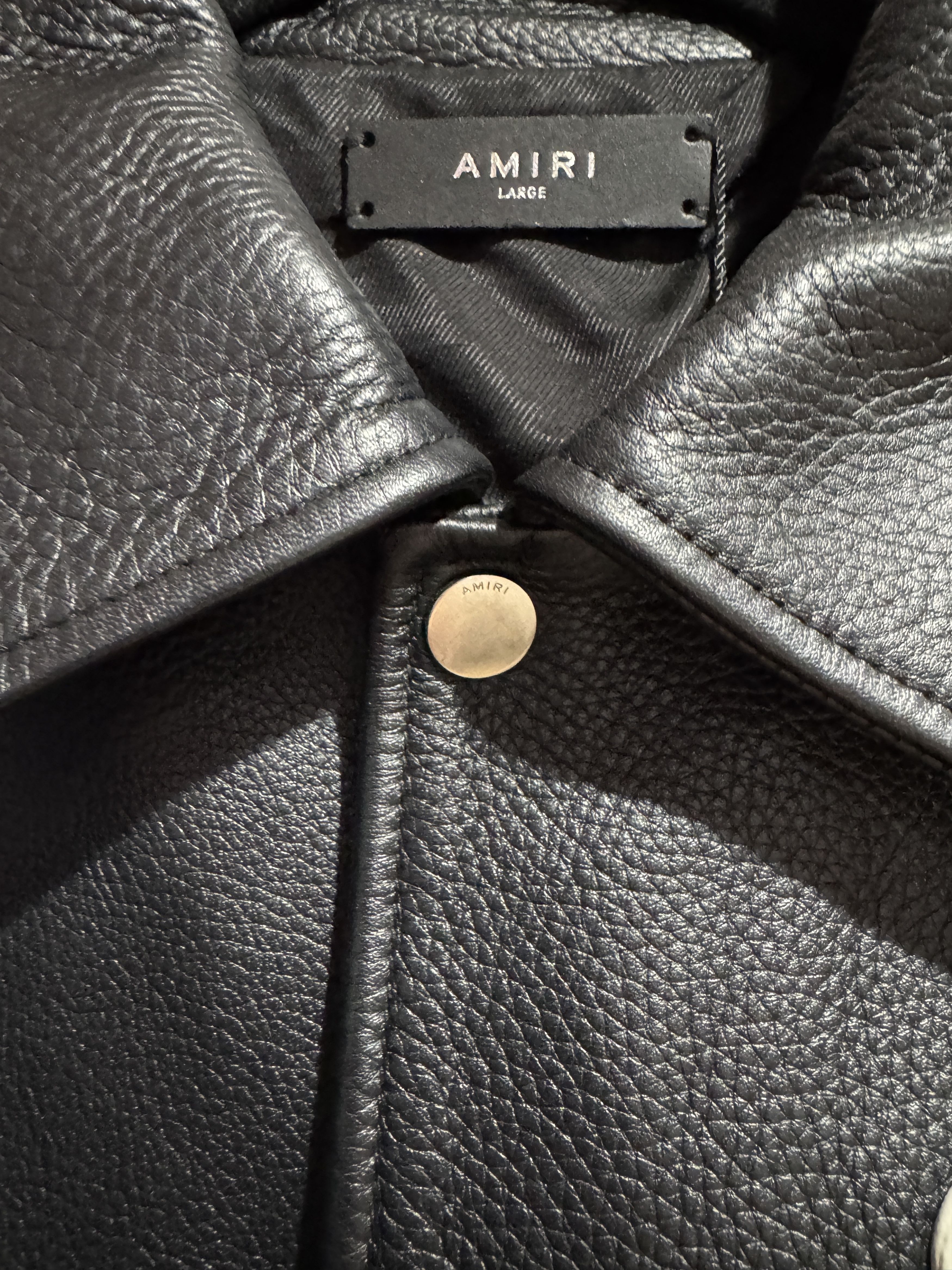 Amiri Amiri leather jacket in black/ white Size US L / EU 52-54 / 3 - 4 Thumbnail