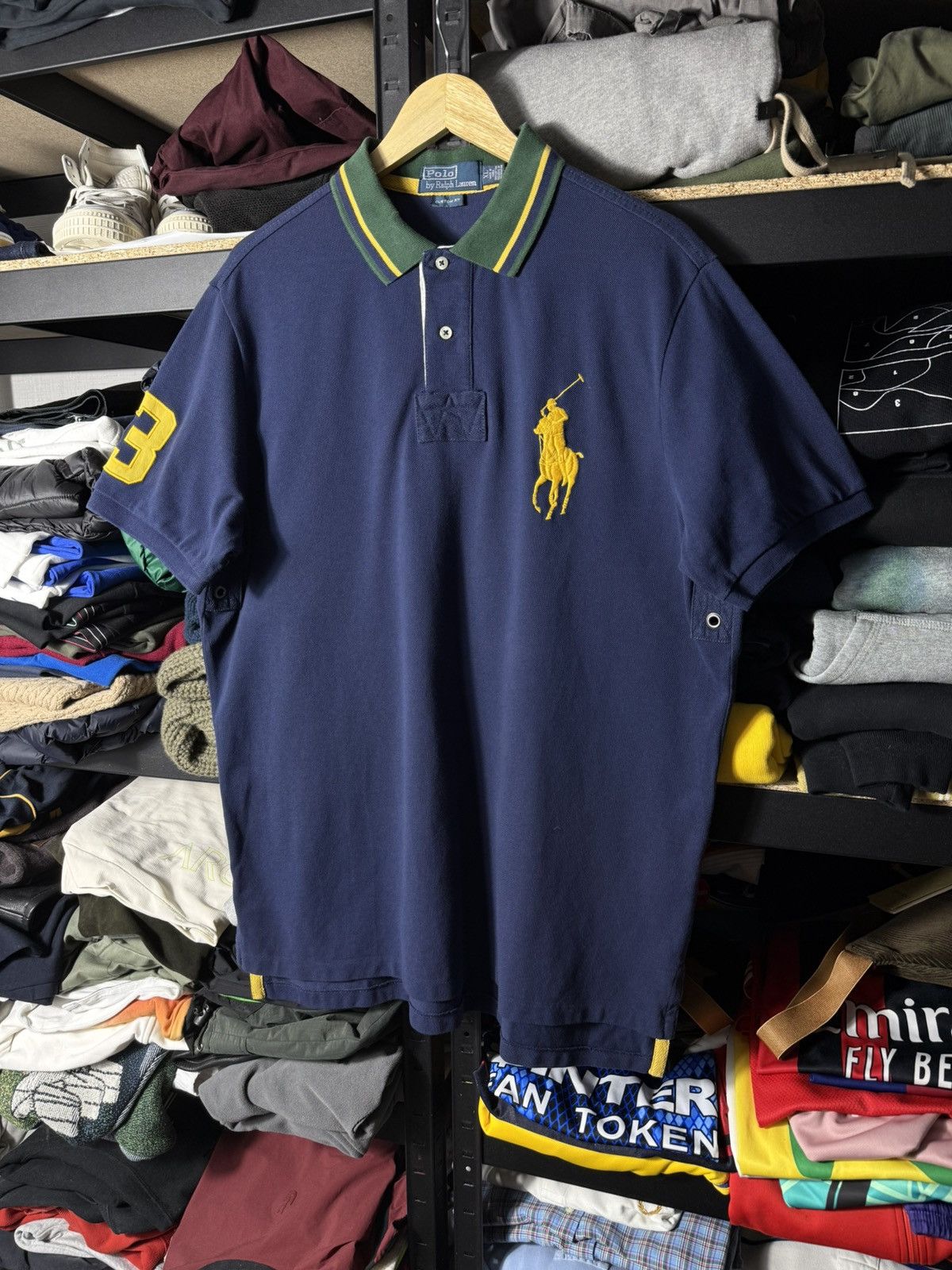 Polo Ralph Lauren Vintage Polo Ralph Lauren Big Pony 3 Polo Shirt Rugby Preppy Size US XL / EU 56 / 4 - 3 Thumbnail