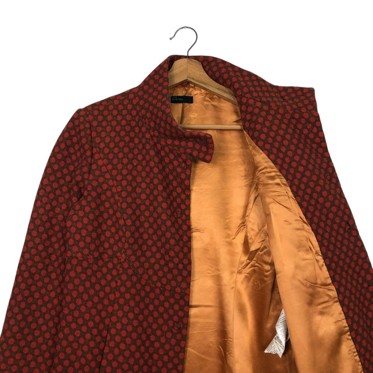 Benetton 🔥BUTTON WOOL POLKADOT DESIGN STILE BENETTON JACKET Size M / US 6-8 / IT 42-44 - 15 Thumbnail