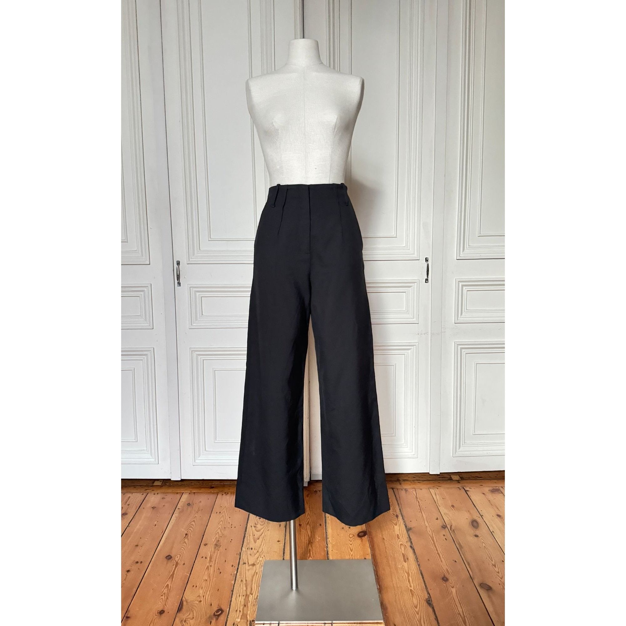 Maison Margiela FW 2013 High Waist Black Wool Pants Size 28" / US 6 / IT 42 - 1 Thumbnail