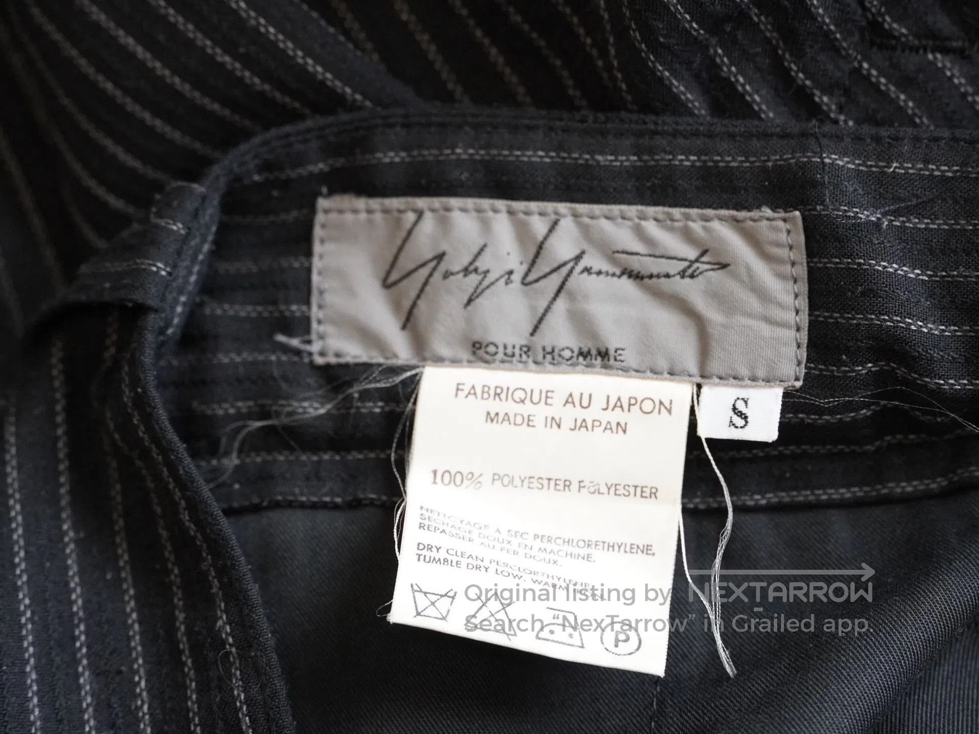 Yohji Yamamoto Yohji Yamamoto 96SS Pinstripe Embroidered Pants. Size US 26 / EU 42 - 7 Thumbnail