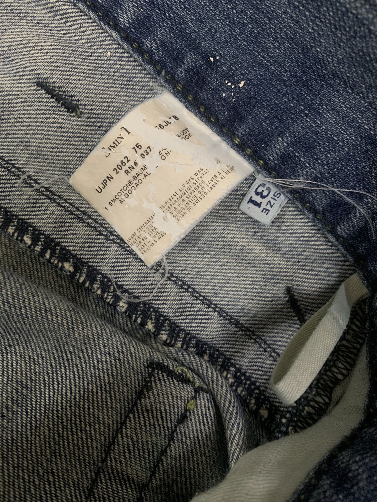 Giorgio Armani Vintage Giorgio Armani J09 Mud Washed Baggy Jeans Size US 33 - 19 Thumbnail