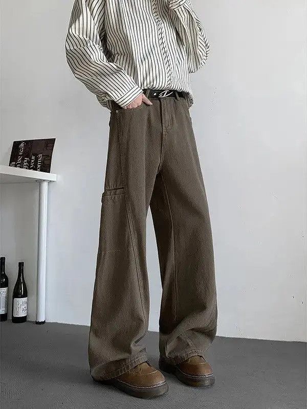 Japanese Brand Retro loose wide leg patchwork jeans Size US 32 / EU 48 - 3 Thumbnail