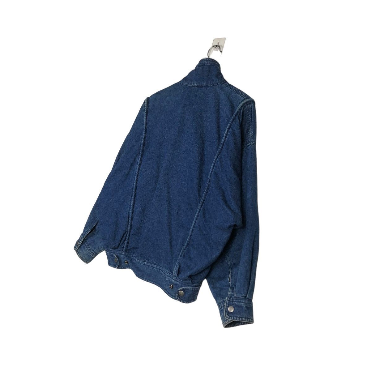 Japanese Brand VINTAGE BOMBER JACKET DENIM PARACHUTE RIVERSON ISSEY MIYAKE Size US M / EU 48-50 / 2 - 12 Thumbnail