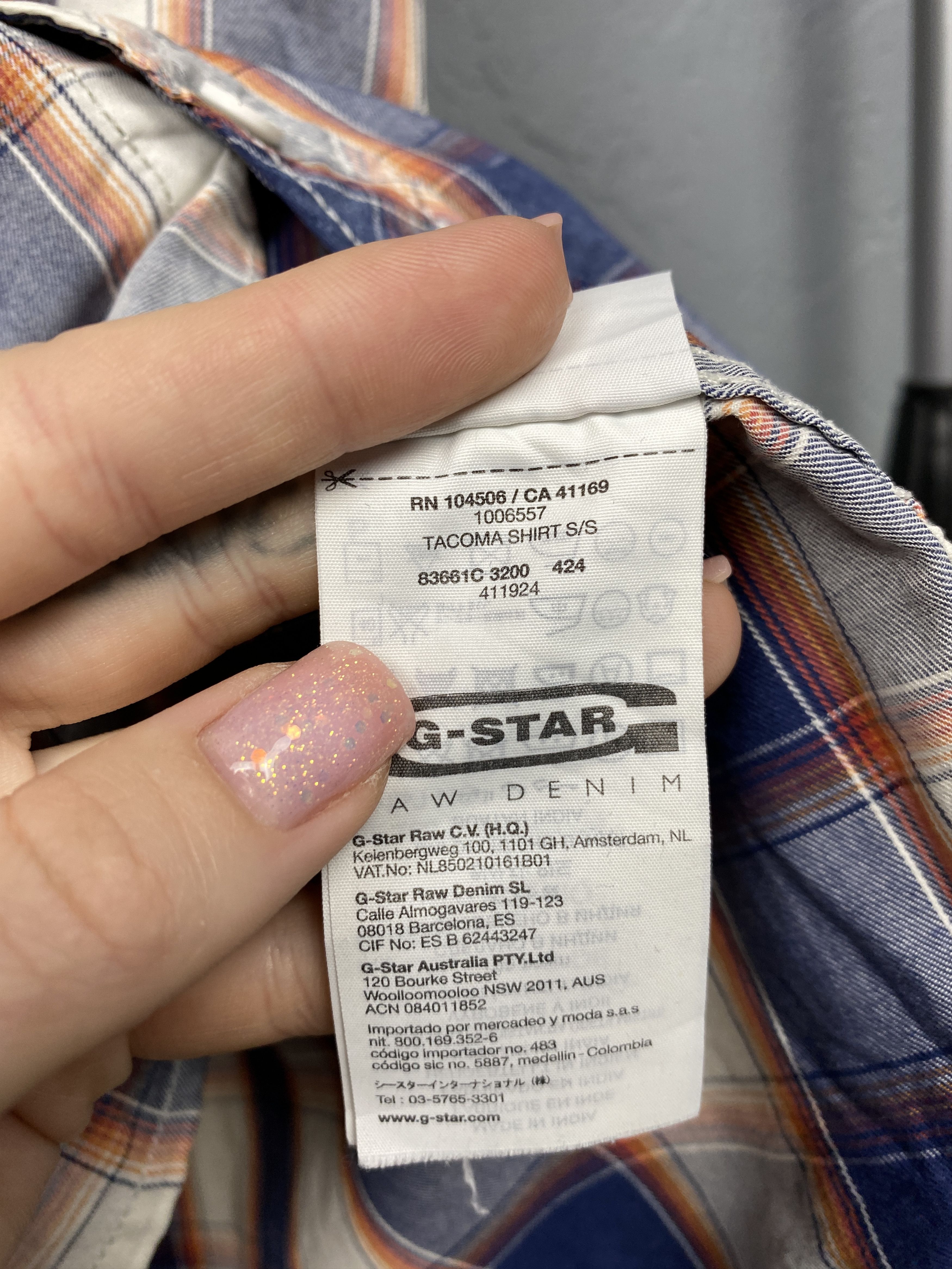 G-Star G Star Raw Vintage Mens Tacoma Short Sleeve Plaid Shirt Size US XL / EU 56 / 4 - 5 Thumbnail