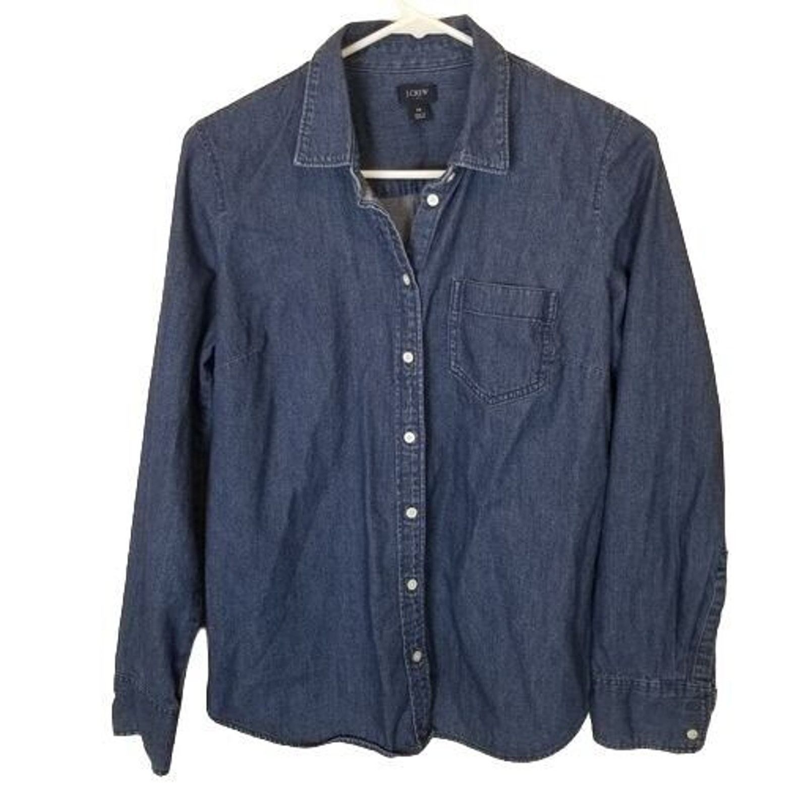 J.Crew J. Crew Womens Denim Shirt Size M Classic Heritage Preppy Size M / US 6-8 / IT 42-44 - 1 Thumbnail