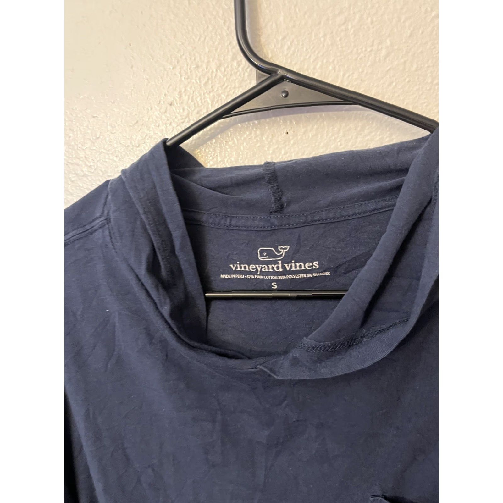 Vineyard Vines Vineyard Vines Long Sleeve Hooded T-Shirt Mens Size S Blue All Seasons Casual Cotton Size US S / EU 44-46 / 1 - 2 Thumbnail