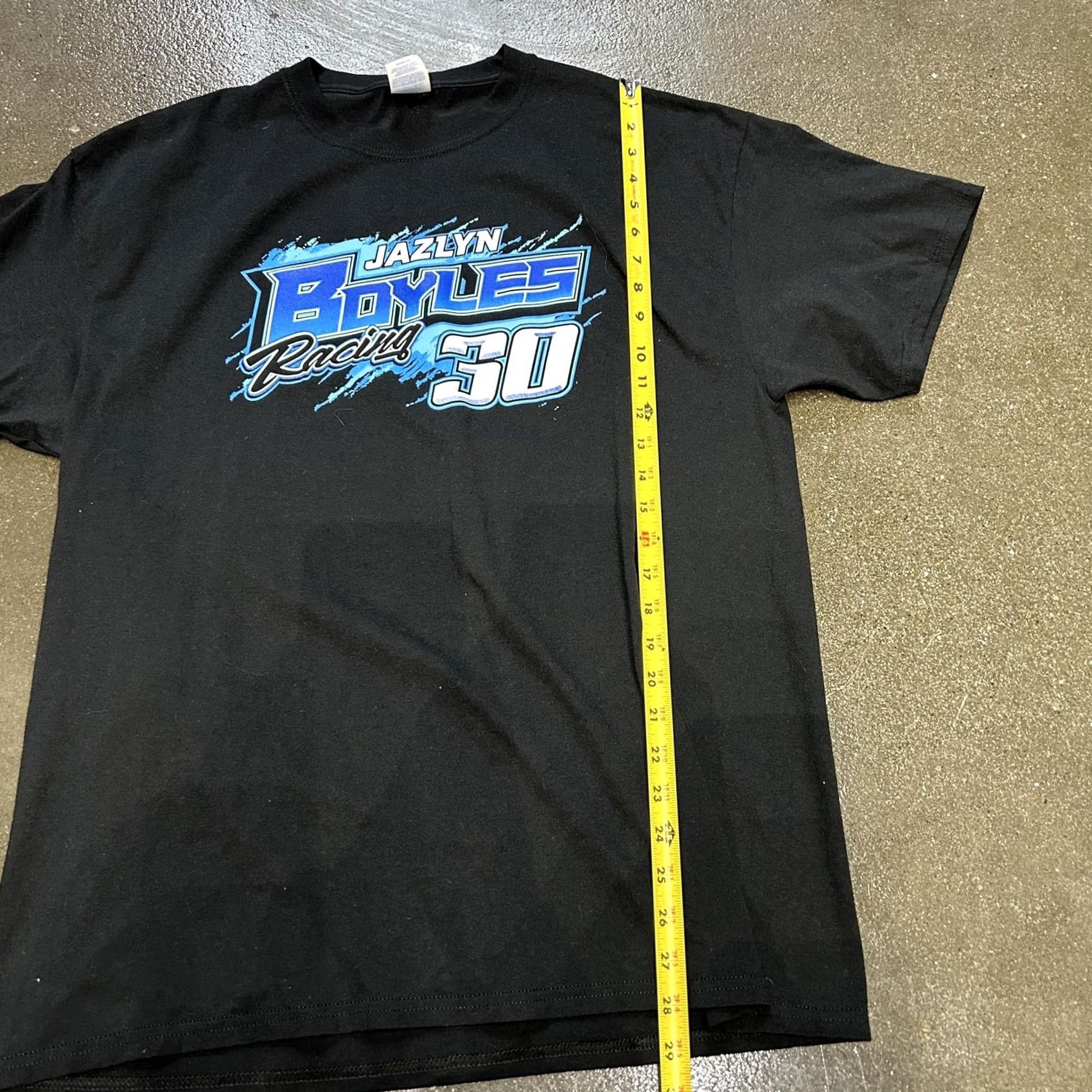 Port & Company Port & Company Shirt Mens XL Black Graphic Tee T-Shirt Jazlyn Boyles Racing 30 Crew Neck Short Sleeve Graphic Print T-Shirt Size US XL / EU 56 / 4 - 4 Thumbnail