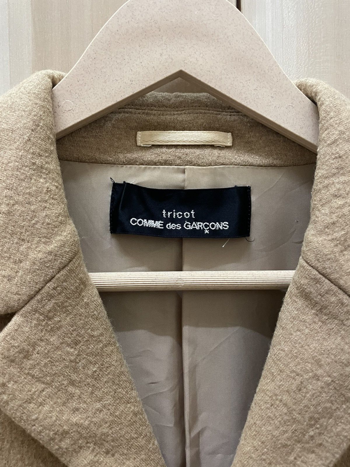Comme des Garcons × Vintage Vtg 1997 Comme Des Garcons Tricot Wool Long Coat Jacket Size US M / EU 48-50 / 2 - 8 Thumbnail