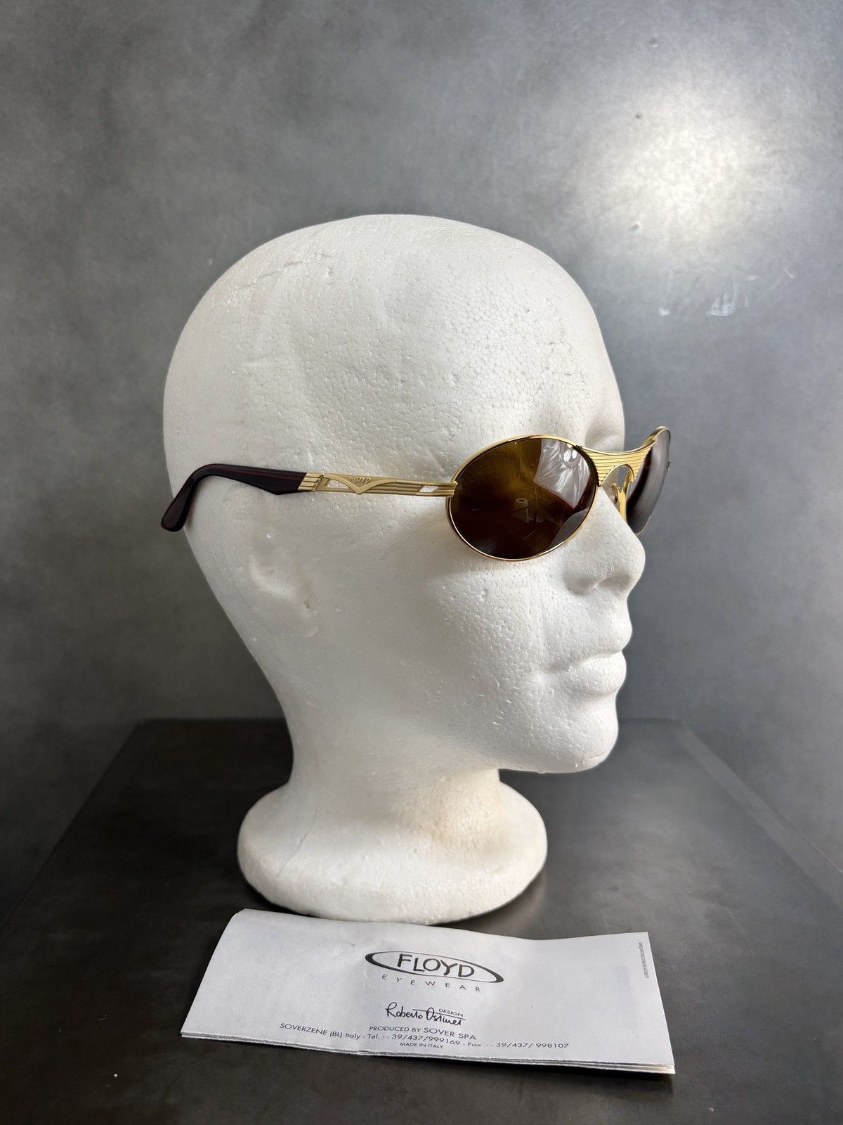 Vintage NOS 1990s Vintage Sunglasses Floyd Eyewear Metal Italy JPG Size ONE SIZE - 2 Thumbnail