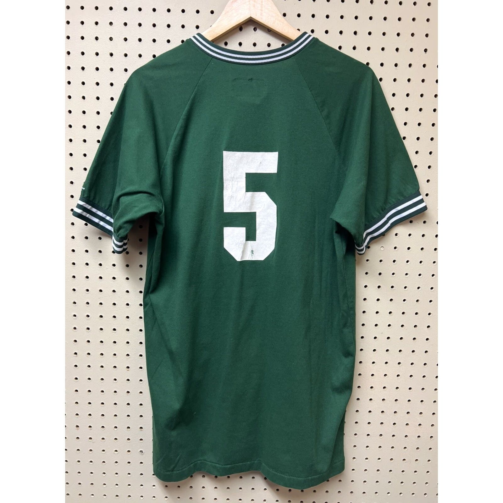 Vintage VINTAGE Bike Green Knights College Beer League Baseball Jersey RINGER Shirt XL 1980s Sportswear Mens Size US XL / EU 56 / 4 - 2 Thumbnail