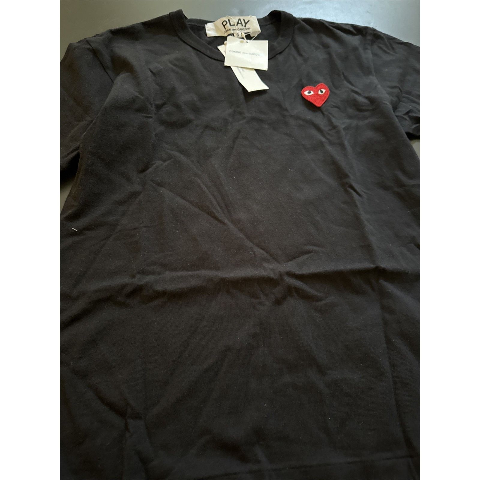 Comme des Garcons CDG BLACK Basic Heart Logo Small PLAY Tops Comme Des Garcons Size US S / EU 44-46 / 1 - 5 Thumbnail