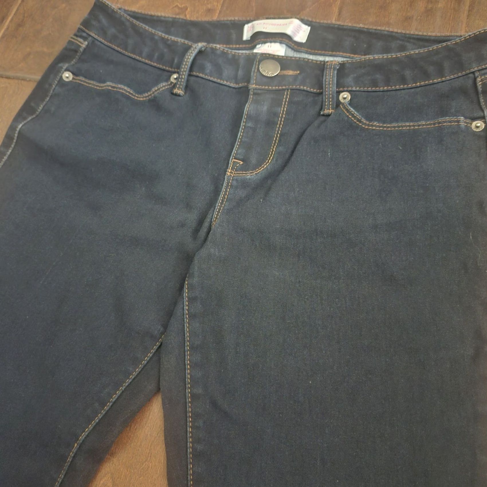 Vintage No Boundaries Bootcut Jeans Womens Size 11 Dark Wash Stretch Denim Pants Jeans Bootcut Womens Size 11 Blue Regular Tee? Size 32" / US 10 / IT 46 - 4 Thumbnail