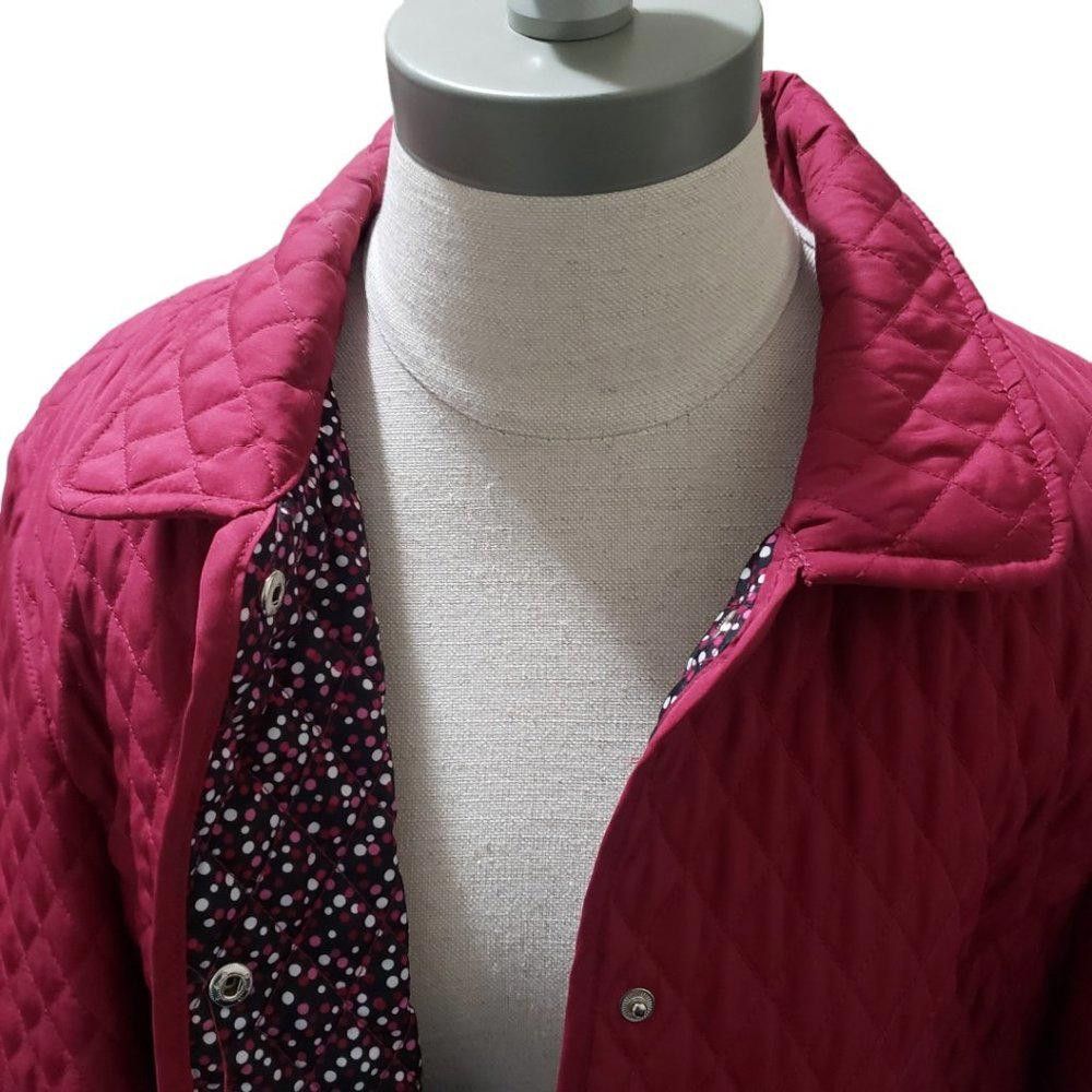 Designer CT814 Briggs New York Ladies Red Quilted Jacket 16W Size XXL / US 16-18 / IT 52-54 - 2 Thumbnail