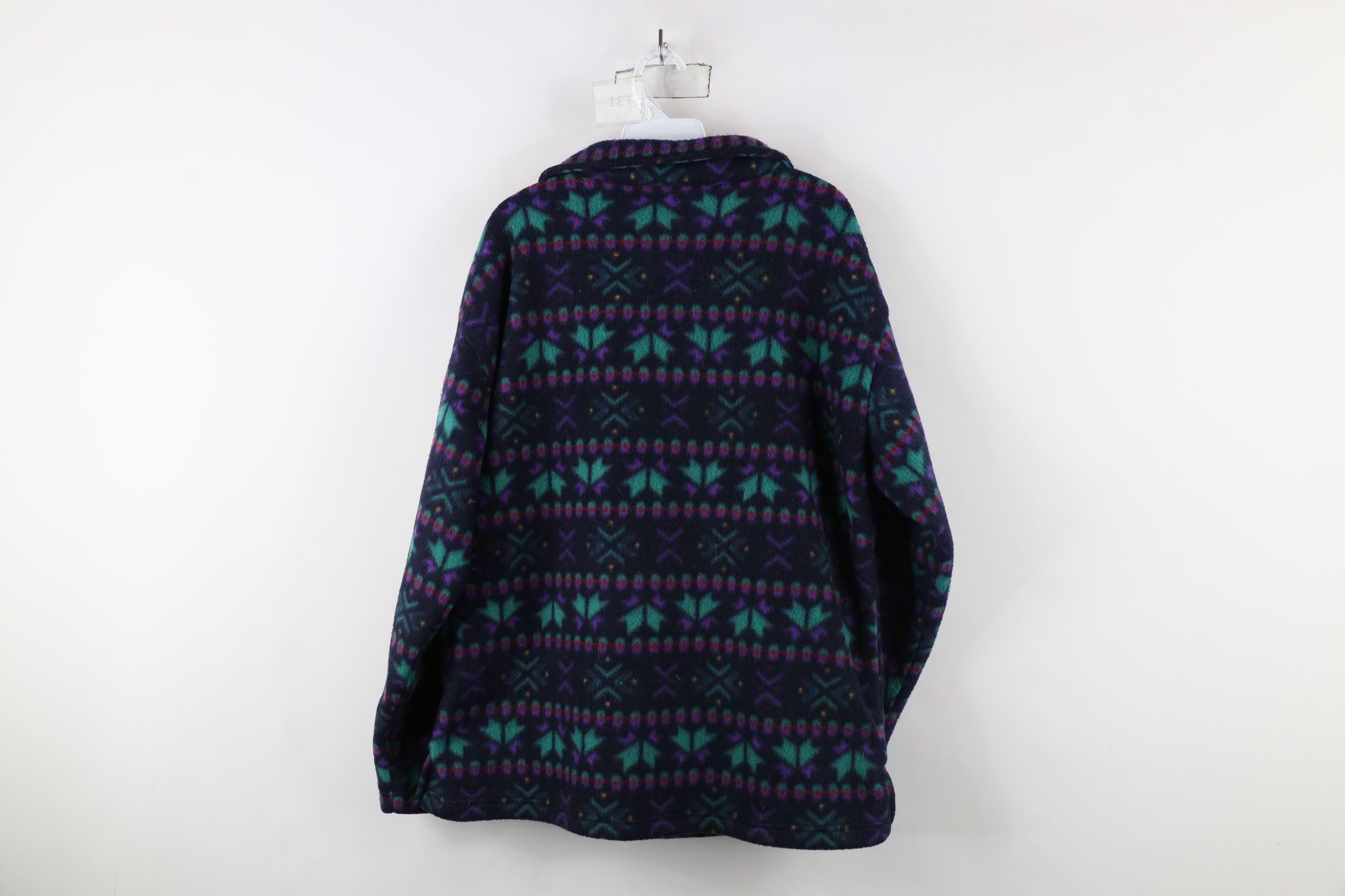 Vintage Vintage 90s Streetwear Christmas Poinsettia Fleece Sweater Size 3XL / US 20-22 - 6 Thumbnail