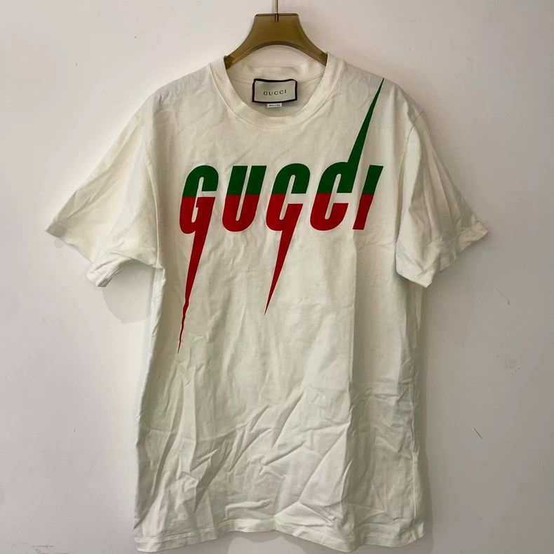 Gucci Gucci Logo Graphic White Short Sleeve T-Shirt Size US S / EU 44-46 / 1 - 1 Thumbnail