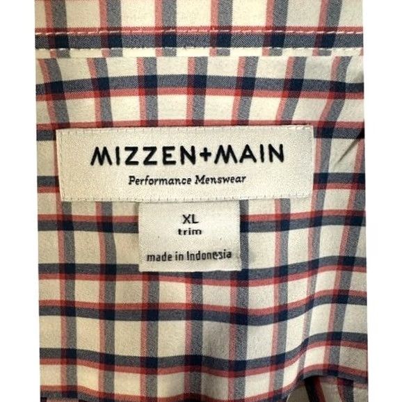 Mizzen+Main Mizzen+Main Shirt Adult XL Performance Blue Multi Plaid Button Down Stretch Mens Size US XL / EU 56 / 4 - 5 Thumbnail
