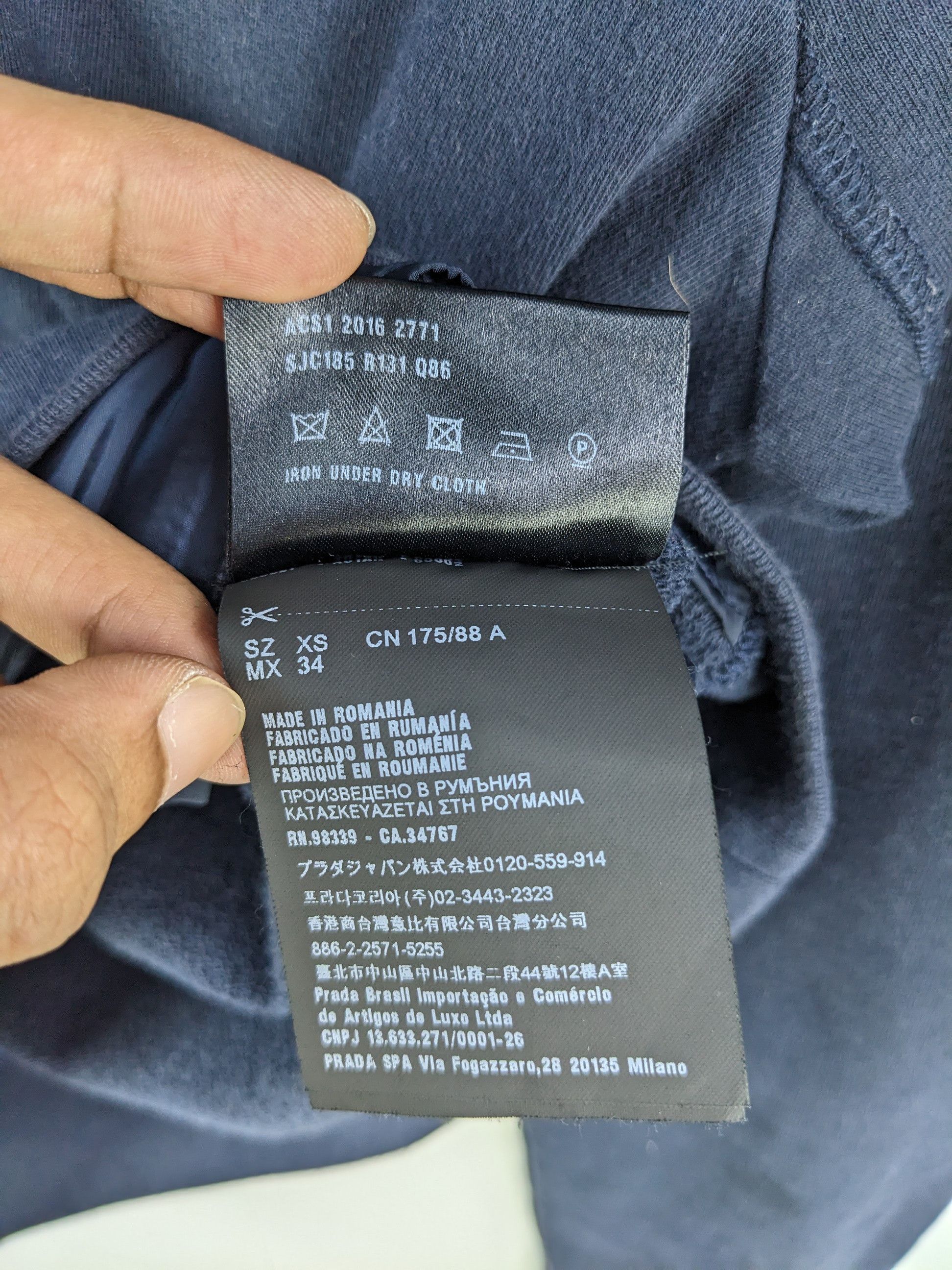 Prada Prada Hoodie Plain Zipper Jacket Size US XS / EU 42 / 0 - 13 Thumbnail