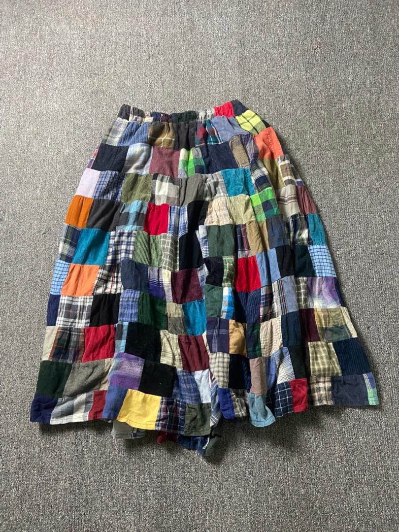 Kapital Unbranded Bohemian Style Patchwork Flare Skirt (183) Size 27" / US 4 / IT 40 - 2 Thumbnail