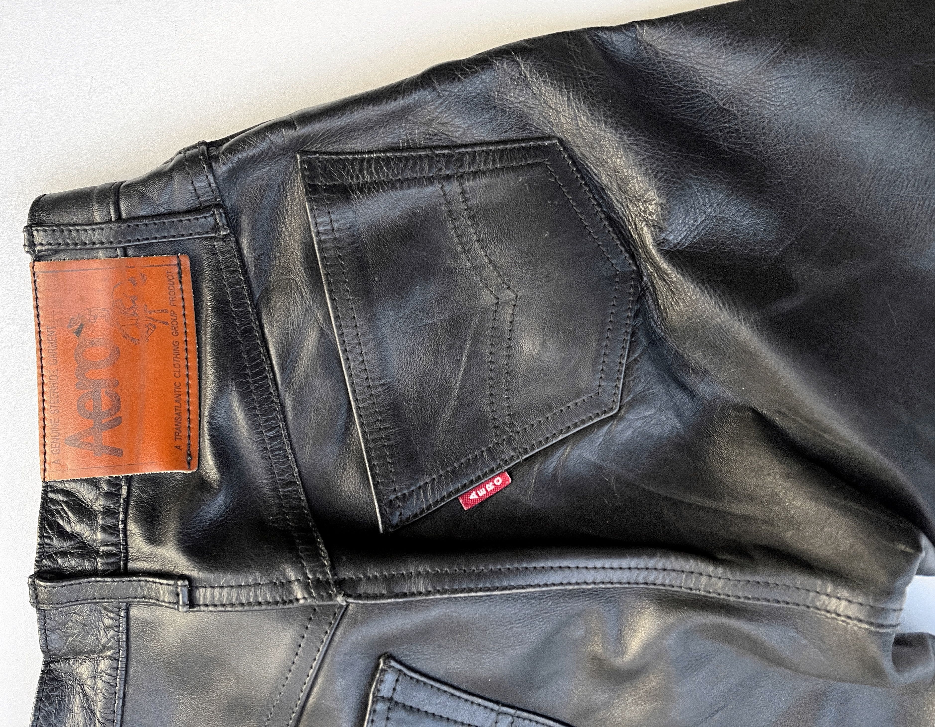 Aero Leathers AERO LEATHERS Leather Trousers (Leather Jeans) Size US 31 - 13 Thumbnail
