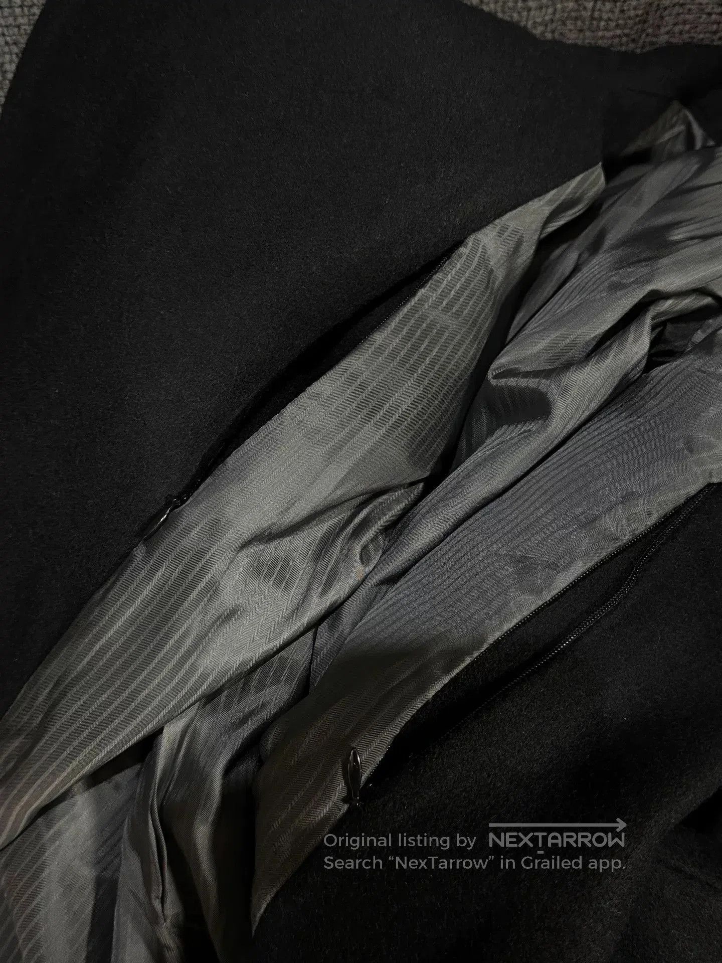 Rick Owens Avant-garde Black Coat with Leather Sleeves. Size US M / EU 48-50 / 2 - 8 Thumbnail