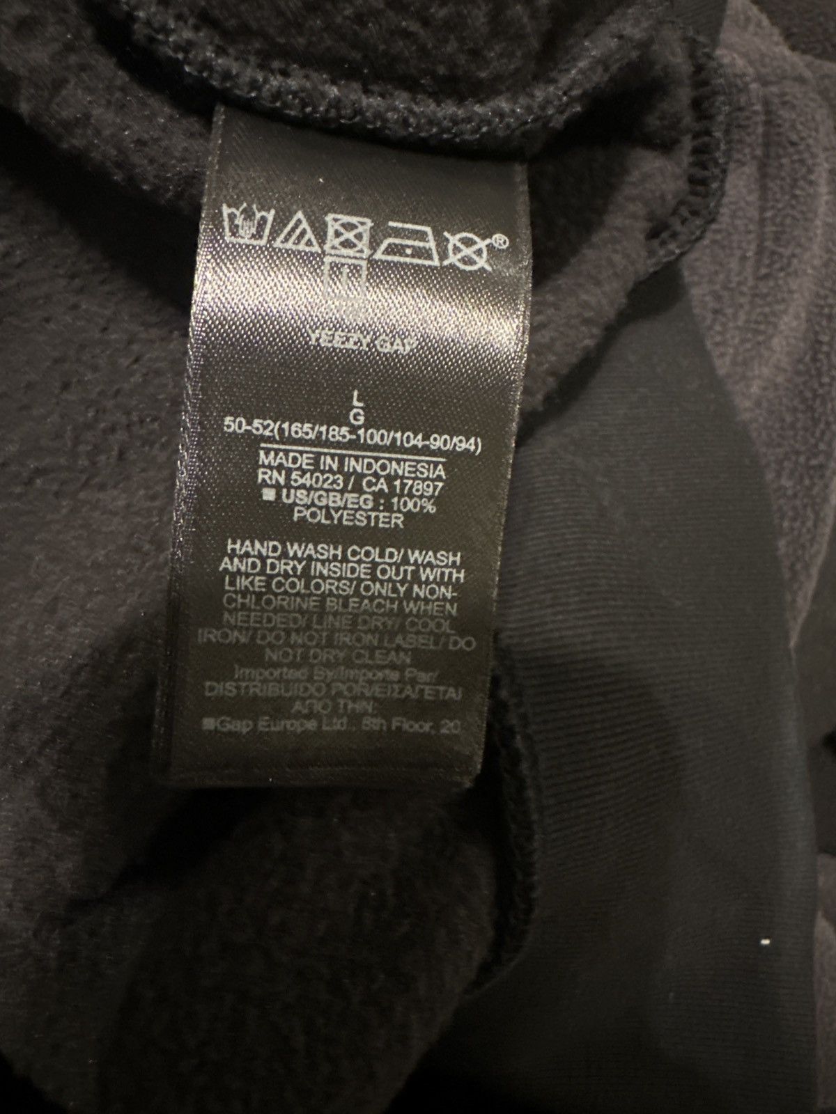 Balenciaga × Gap × Kanye West Yeezy Gap Polar Fleece Hoodie Pullover Black SIZE L Size US L / EU 52-54 / 3 - 4 Thumbnail
