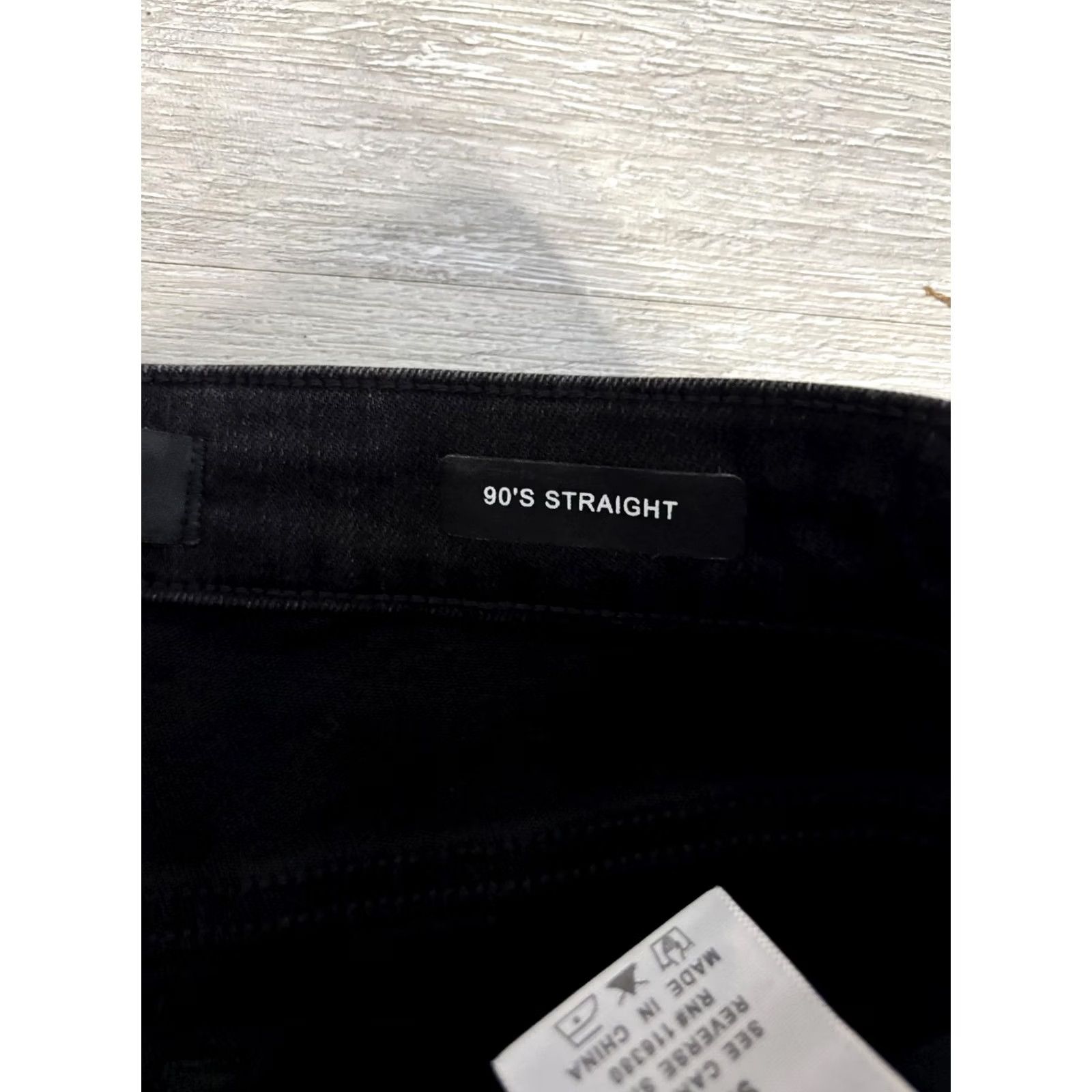 Denime VINTAGE Judy Blue Jeans Womens 9/29 Black 90s Straight Relaxed Distressed Denim Stretch Jeans Mens Womens Size 30" / US 8 / IT 44 - 5 Thumbnail