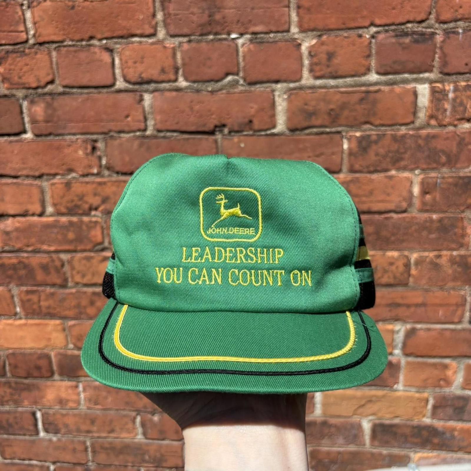 John Deere Vintage John Deere leadership you can count on trucker hat Size ONE SIZE - 1 Thumbnail