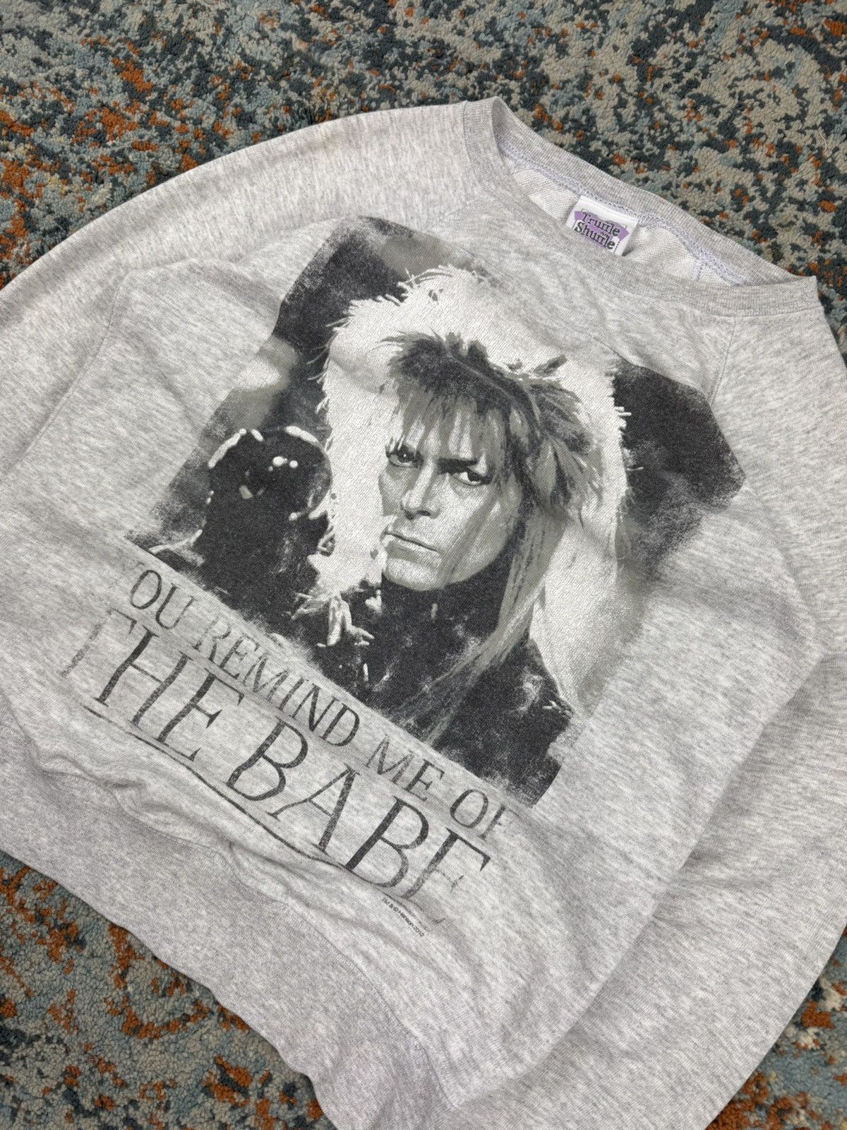 Band Tees × Vintage Vintage 00s David Bowie you remind me of the babe sweatshirt Size US XS / EU 42 / 0 - 3 Thumbnail