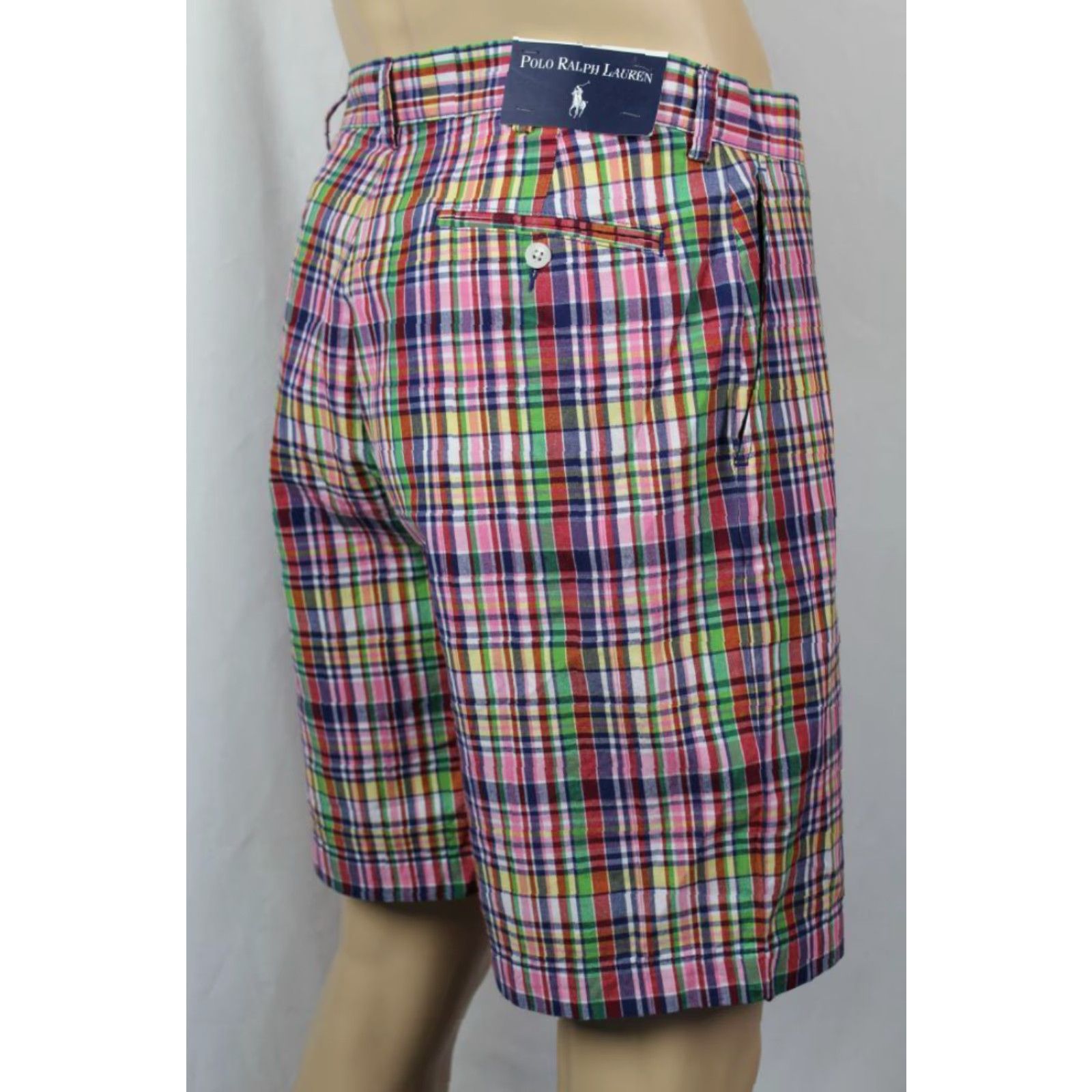 Polo Ralph Lauren Polo Ralph Lauren Shorts Plaid NWT 35 Multi-Color 100% Cotton Casual Shorts Men Size US 35 - 2 Thumbnail