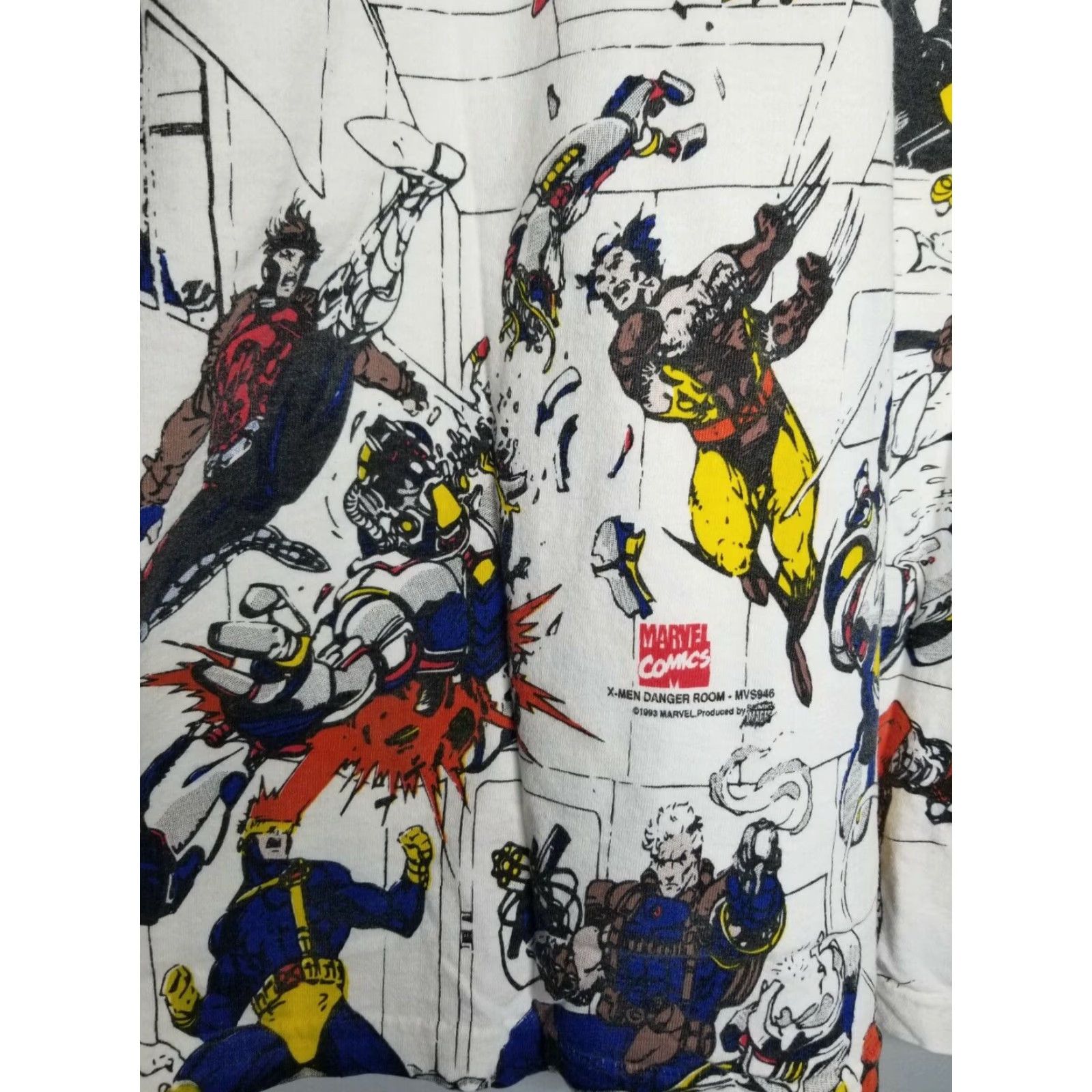 Vintage VINTAGE Marvel Danger Room T Shirt 1993 X-Men Comics White Mens Large Size US L / EU 52-54 / 3 - 3 Thumbnail