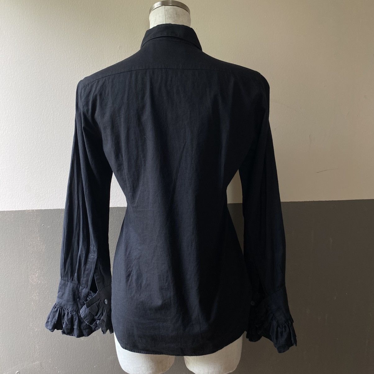 Seditionaries SEXY DYNAMITE Y2K Punk Black Ruffled Long Sleeve Blouse Size S / US 4 / IT 40 - 17 Thumbnail