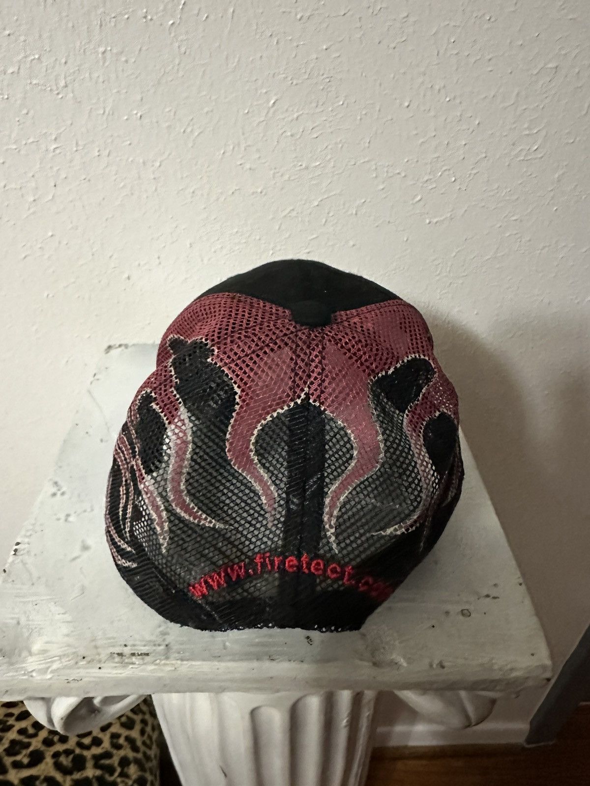 Vintage Black flame trucker hat Size ONE SIZE - 2 Thumbnail