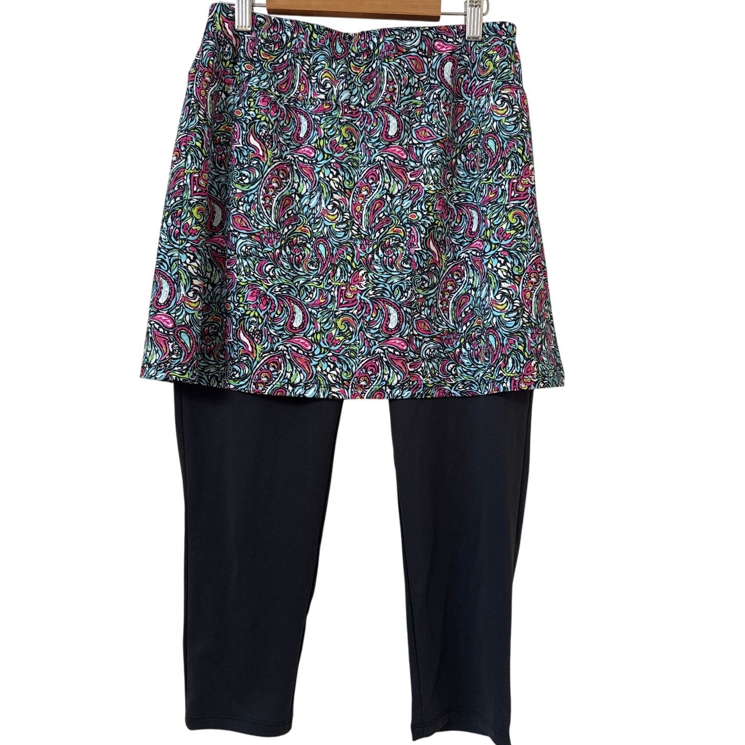 & Other Stories San Soleil Small UV 50+ Cooling Black Capri Paisley Skirt Size ONE SIZE - 1 Thumbnail