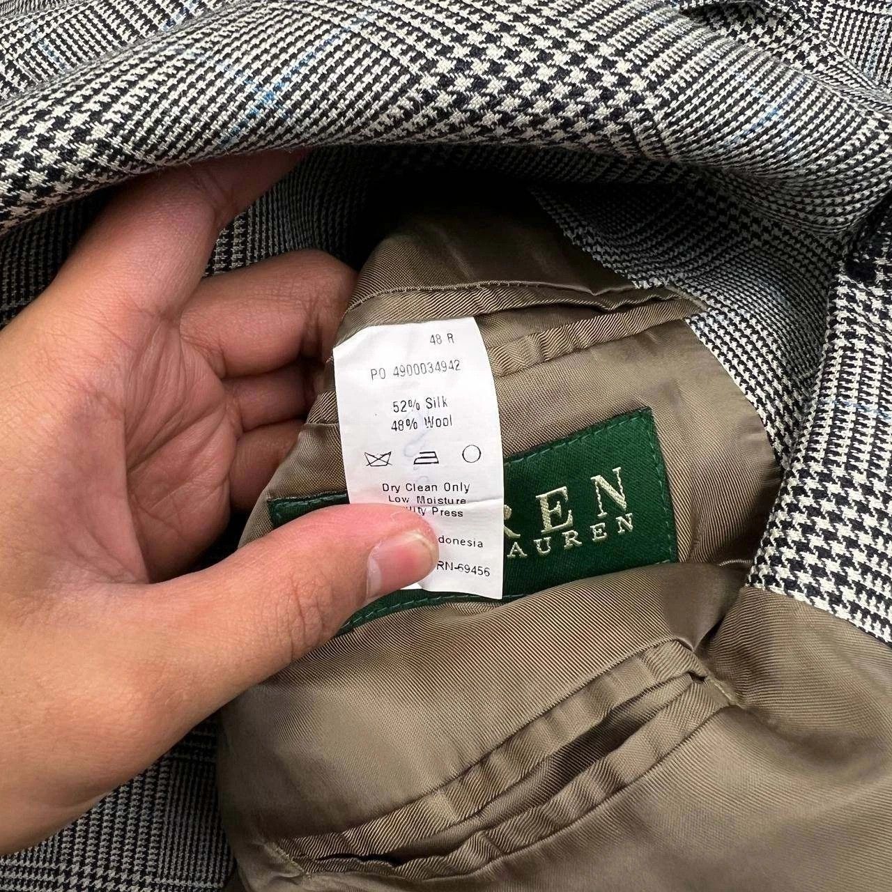 Lauren Ralph Lauren Lauren Ralph Lauren Blazer Men 48R Plaid 2 Button Silk Wool Size 48R - 4 Thumbnail