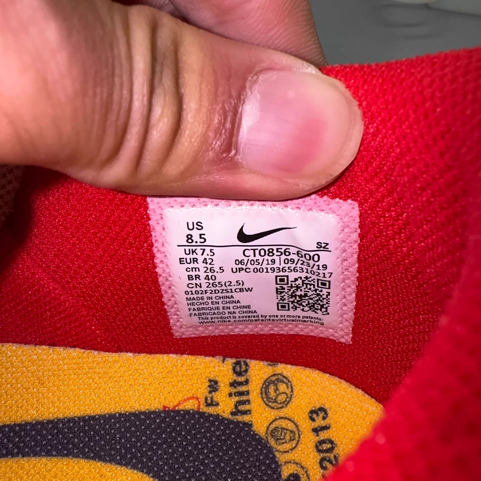 Nike Nike Dunk Off-White Red 42 Size US 9 / EU 42 - 7 Thumbnail