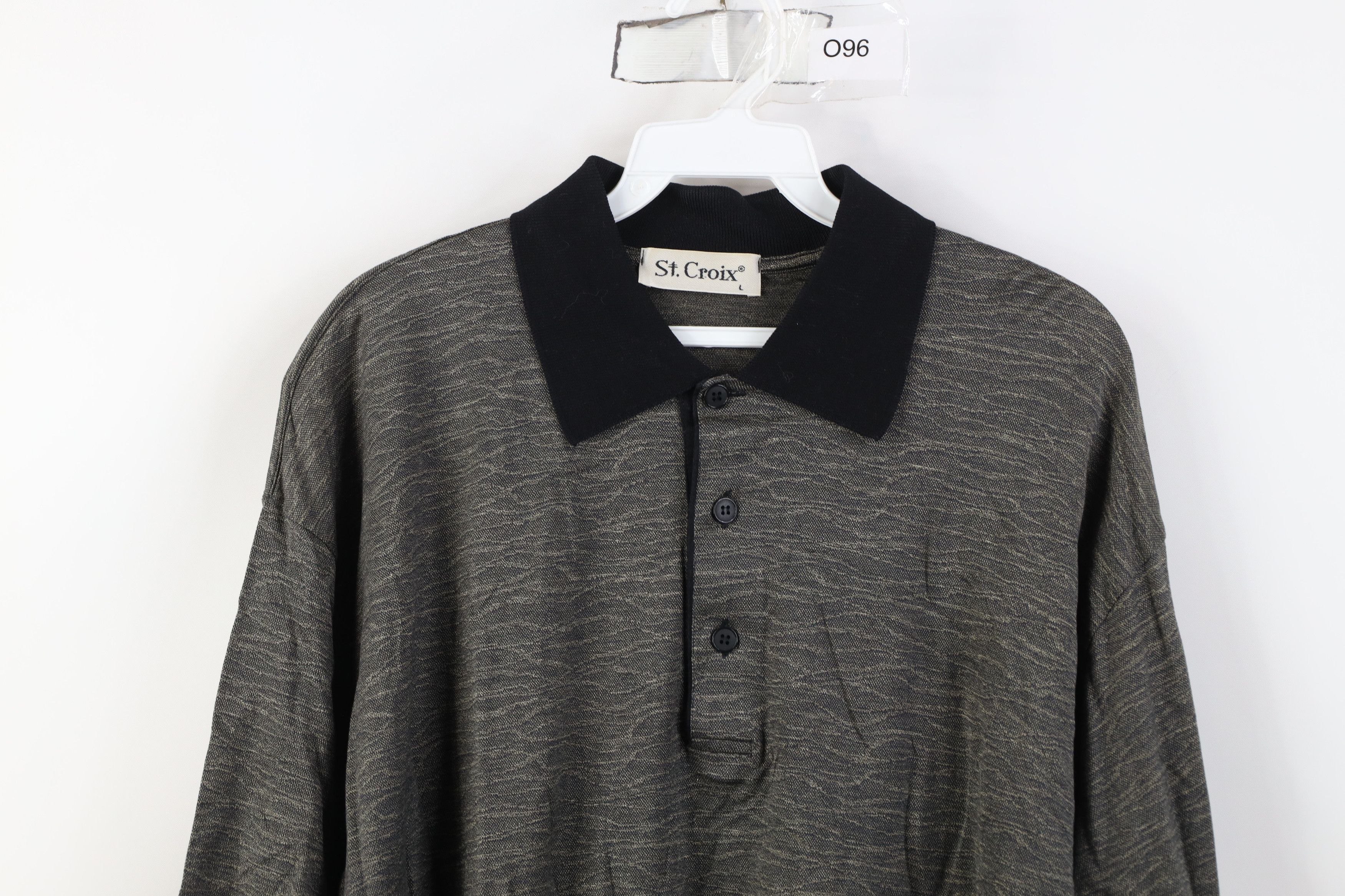 St. Croix Vintage 90s St Croix Collared Ringer Golf Polo Shirt Italy Size US L / EU 52-54 / 3 - 2 Thumbnail