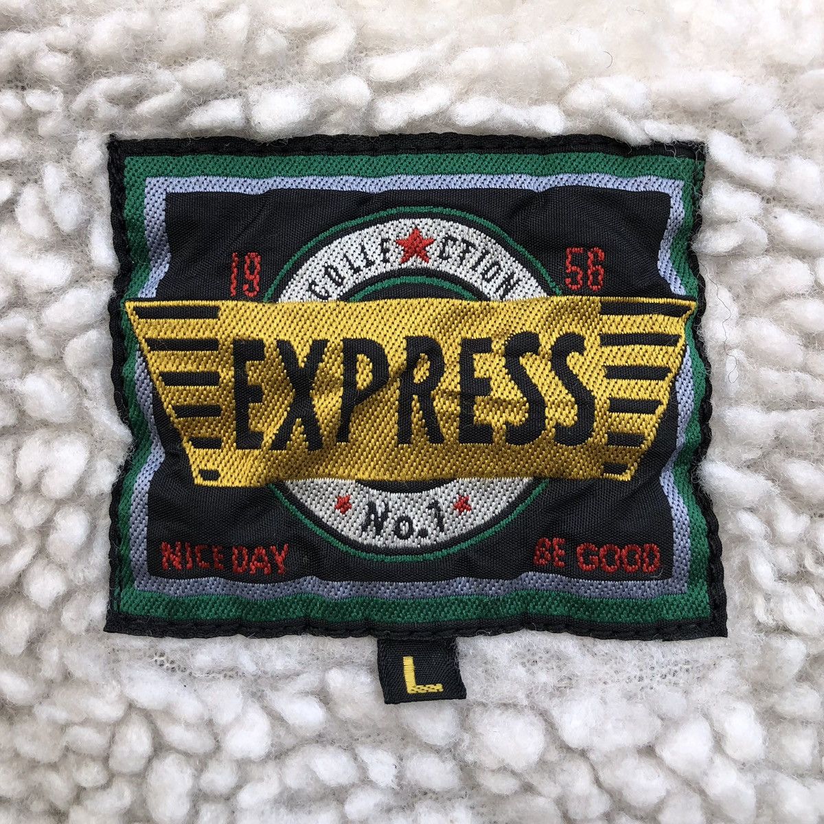 Vintage Vintage Denim Blue washed Lined Sherpa Jacket By Express Size US L / EU 52-54 / 3 - 22 Thumbnail
