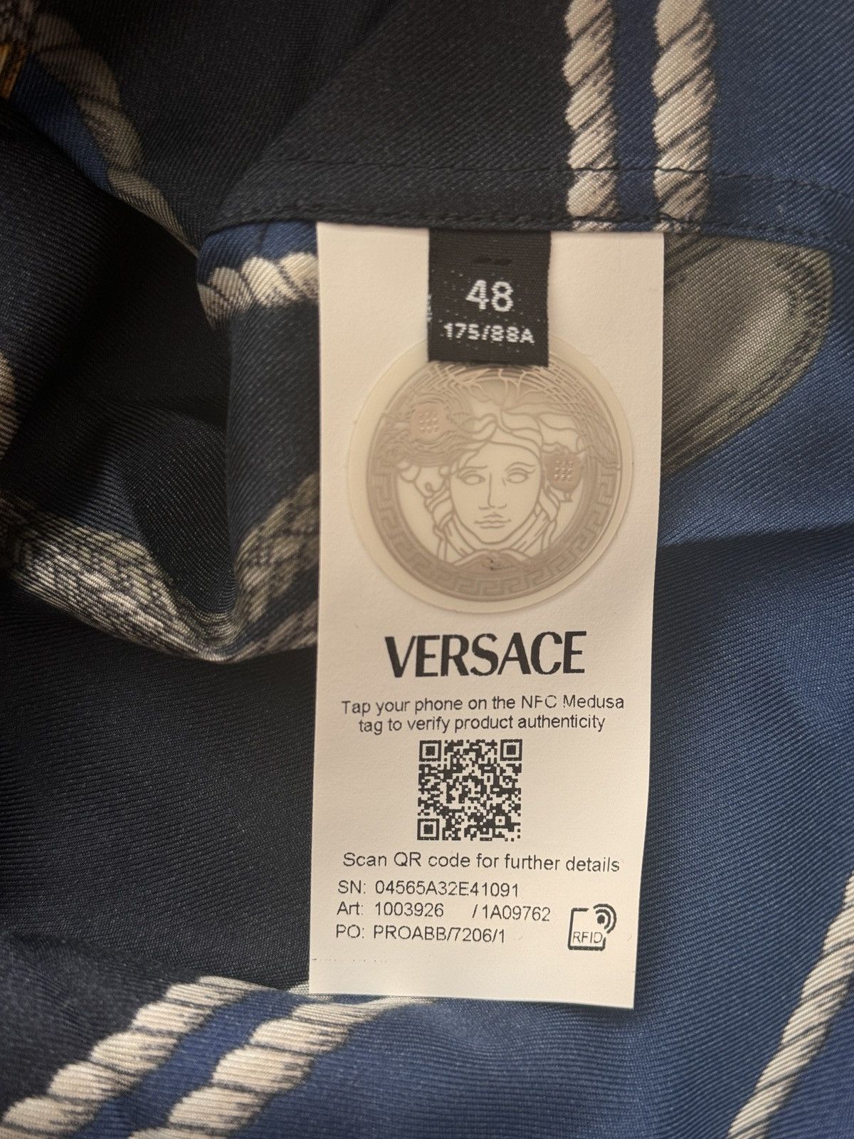 Designer × Versace VERSACE NAUTICAL PRINT SHIRT Size US M / EU 48-50 / 2 - 16 Thumbnail