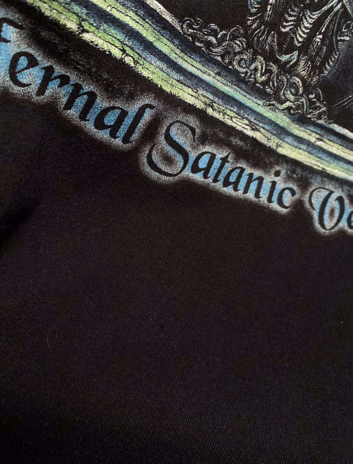 Band Tees × Vintage Vintage Mystic Circle Infernal Satanic Verses T-shirt Size US L / EU 52-54 / 3 - 6 Thumbnail