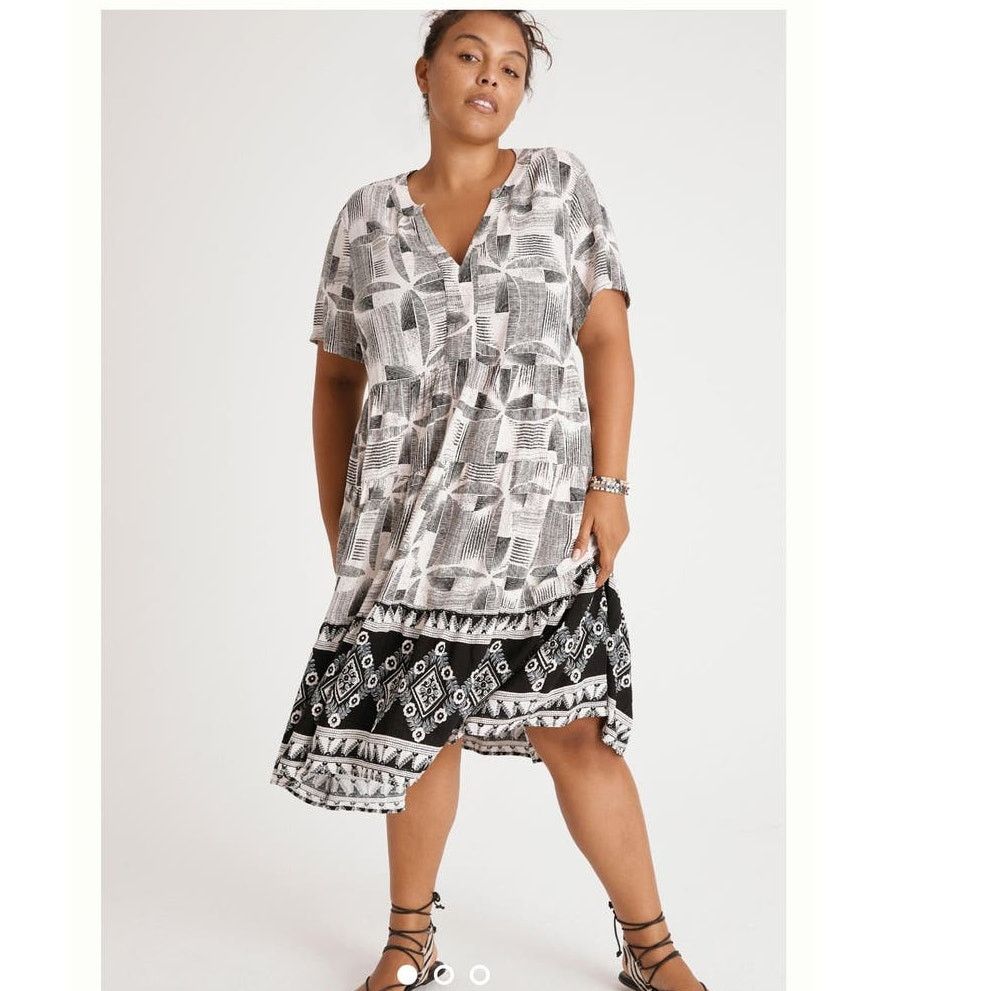 New Anthropologie Maeve Harper Tunic Dress $128 XS Black