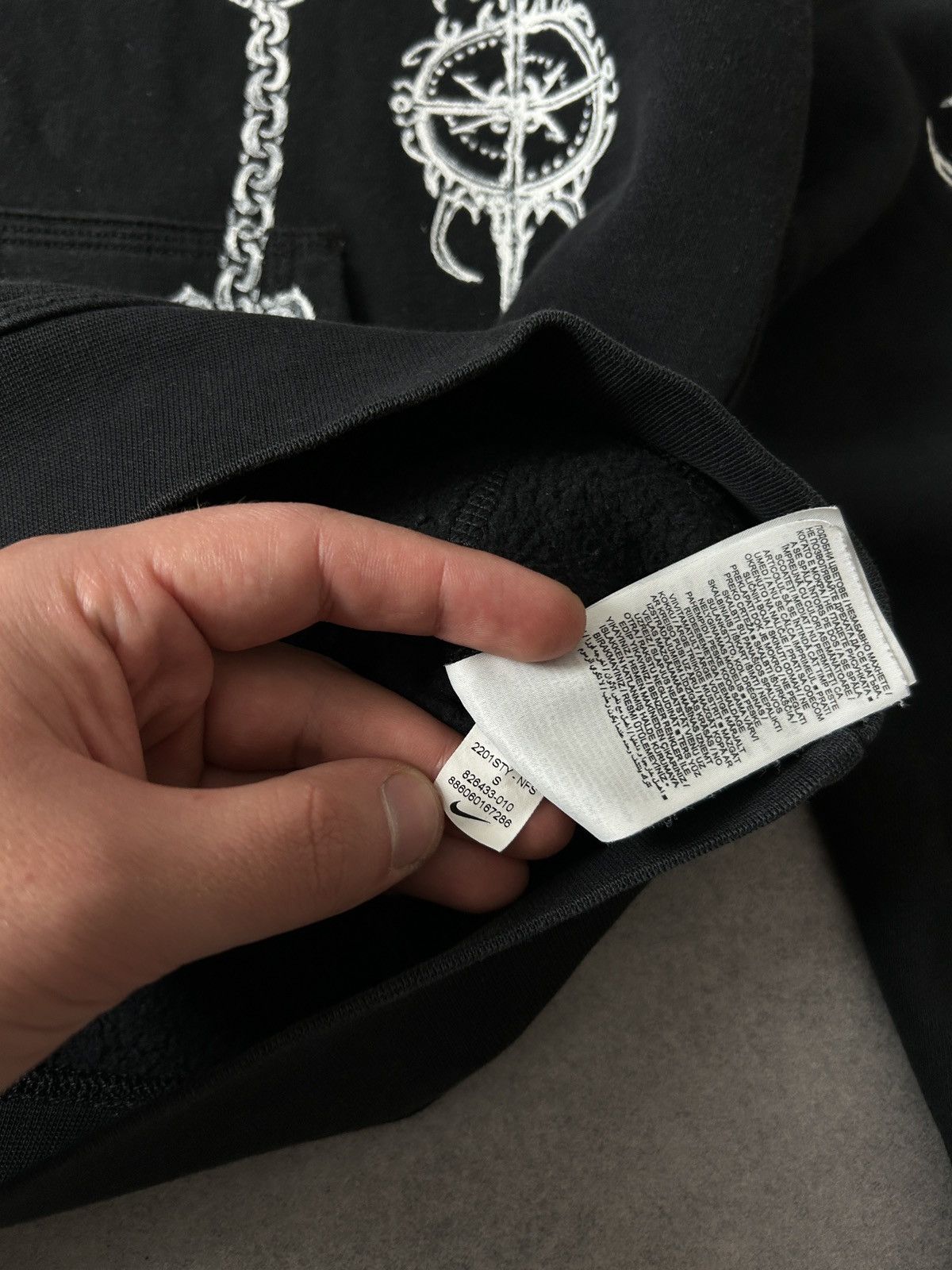 Nike Custom Cybersigilism black hoodies mens handmade