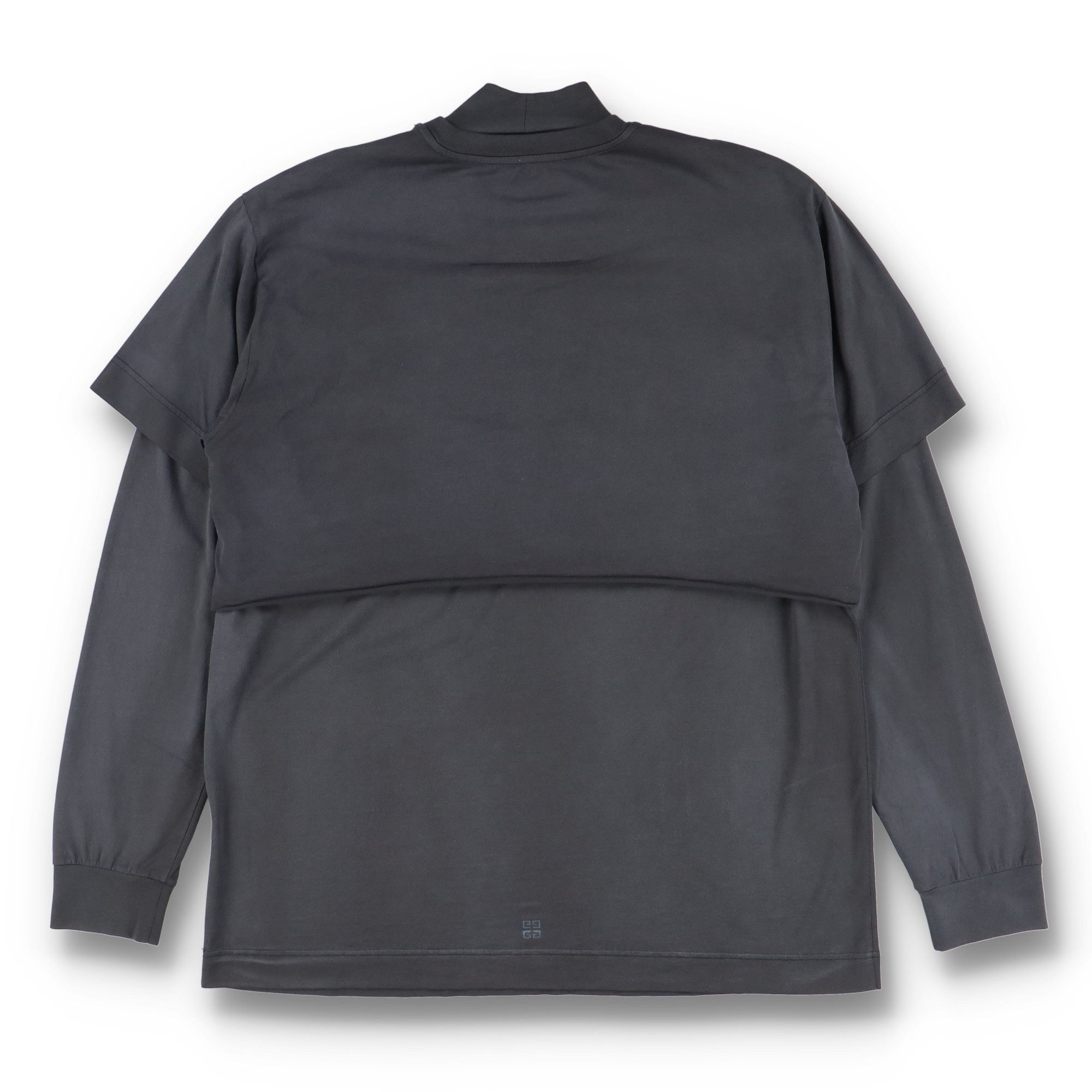 Givenchy Grey Embroidered Logo Layered Long Sleeve T-Shirt Size US M / EU 48-50 / 2 - 4 Thumbnail